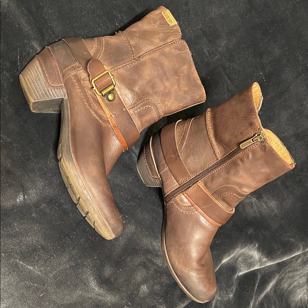 PIKOLINOS Dark Brown Ankle Booties